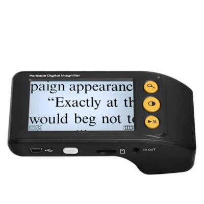 2X-25X Digital Magnifier YS008 w/ 3.5'' Screen for Reading Magazines & Newspaper-