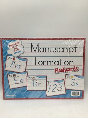 Abeka Manuscript Formation FlashCards K4-1st Grade, NEW