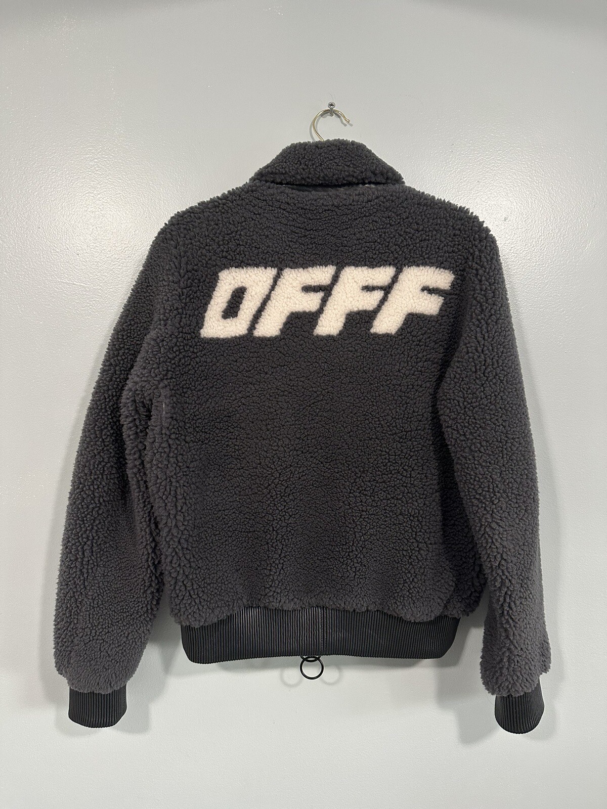 Off White Shearling Jacket, Size Medium - image 1