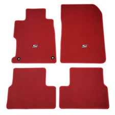 For 12-15 Honda Civic Coupe Red Floor Mats Carpets Nylon Front Rear 4PCS
