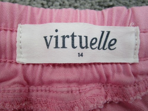 Virtuelle Pants/Joggers 14 L28 Pink Womens Elastic Waist Cotton - Picture 4 of 15