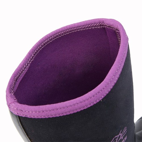 Stivali Wellington Woodland W395 caldi in neoprene da donna invernali neri - Foto 2 di 4