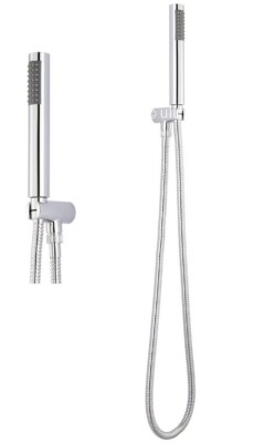 Hudson Reed Round Pencil Shower Handset Outlet Elbow Hose and Bracket Chrome A32