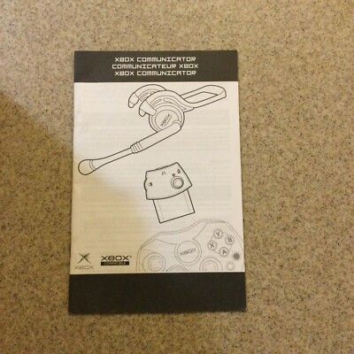 Original Xbox Communicator Instructions Manual Booklet - Authentic Microsoft