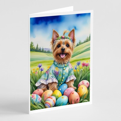 Silky Terrier Easter Egg Hunt Greeting Cards Envelopes Pack of 8 DAC5187GCA7P