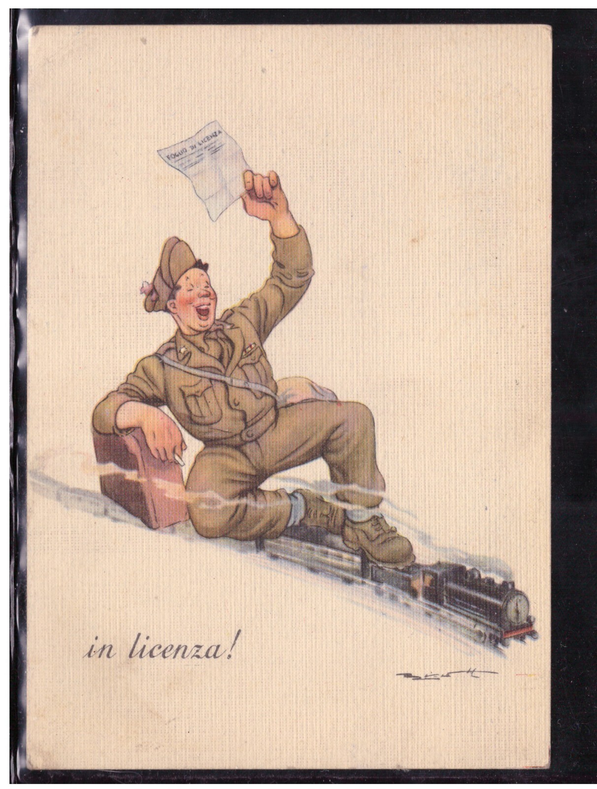 Cartolina Militare Umoristica In Licenza! .. TRENO K4486