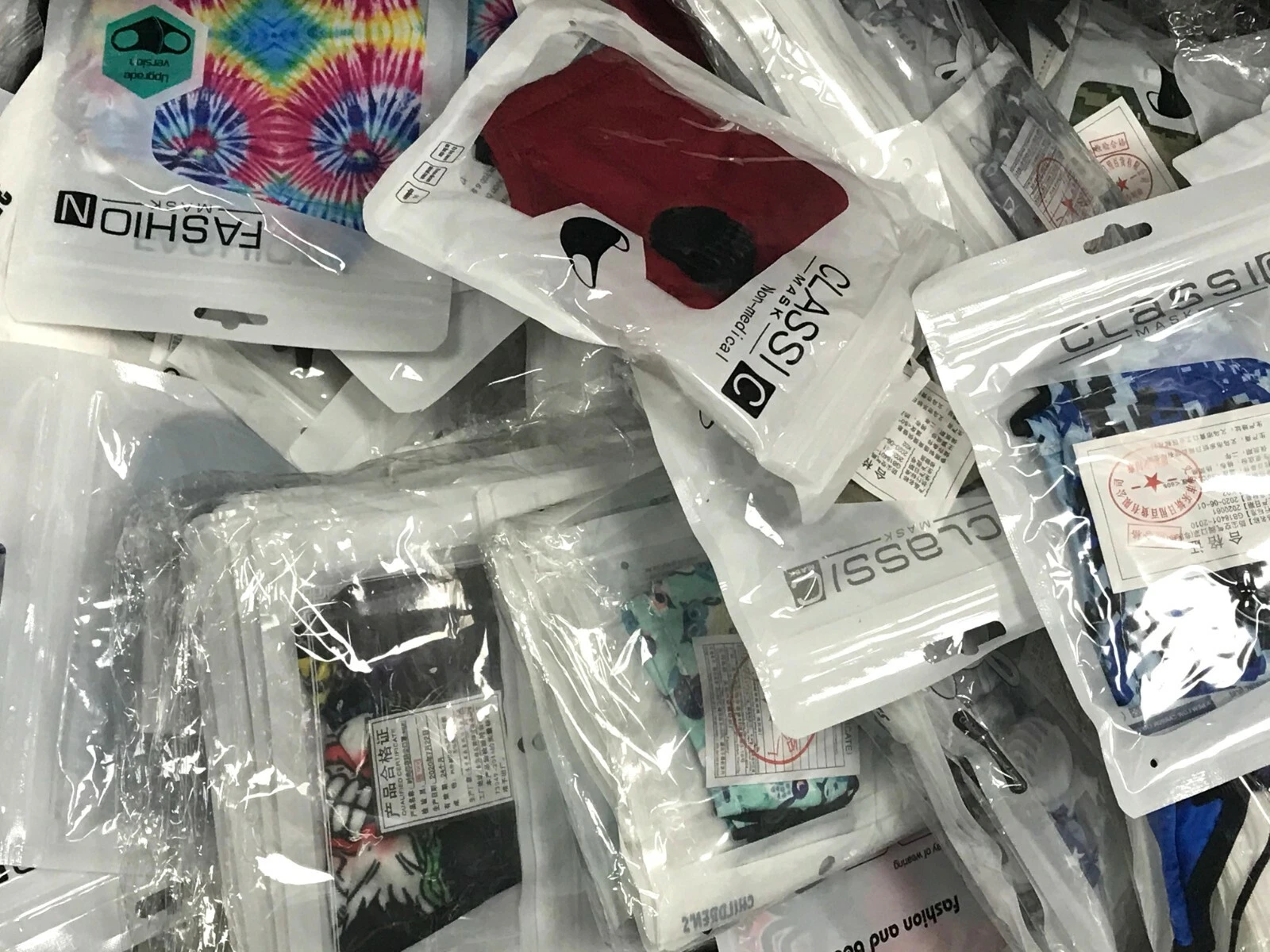 Wholesale Job Lot of Mens Ladies Colourful Cotton Fabric Mouth Face Masks