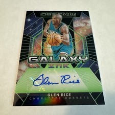 2023/24 PANINI OBSIDIAN GLEN RICE GALAXY INK AUTO GREEN ETCH /25 #GI-RCE