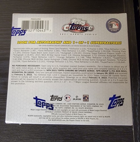 2021 Topps Chrome Update Baseball Factory Sealed Mega Box - Picture 3 of 3