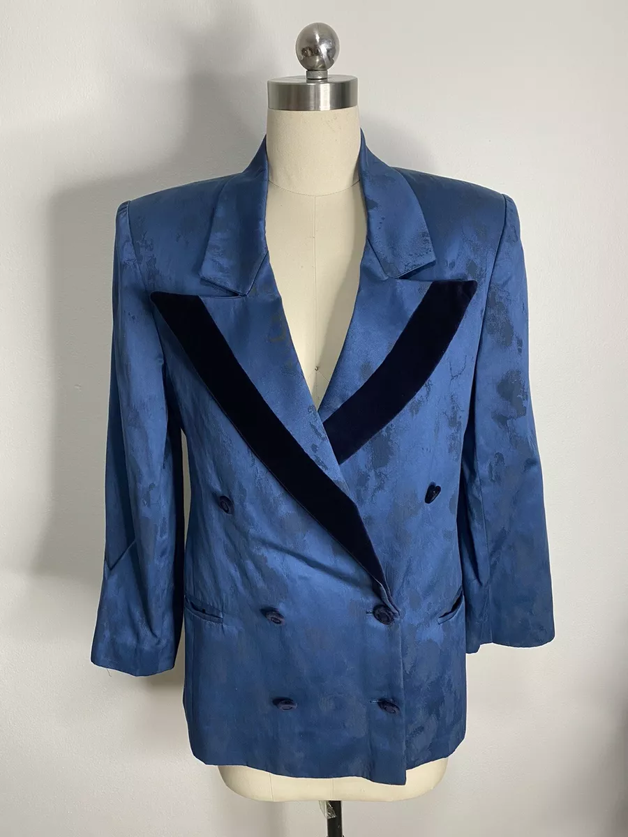 Blue velvet blazer clearance dress