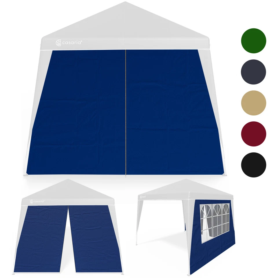 CASARIA® 2x Seitenteil Seitenwand für Pavillon 3x3m mit Fenster Festival Garten