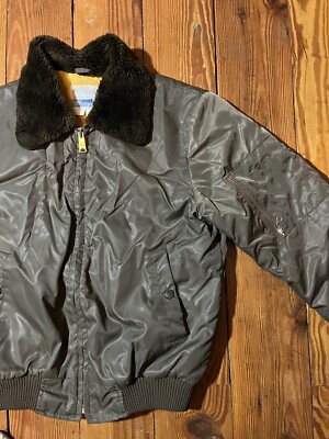 超美品 70's Sears Work Leisure B-15 XL Men's Vintage Sears Jacket Brown Work Leisure Solid Bomber