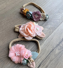 Set 3, baby floral flower headbands......