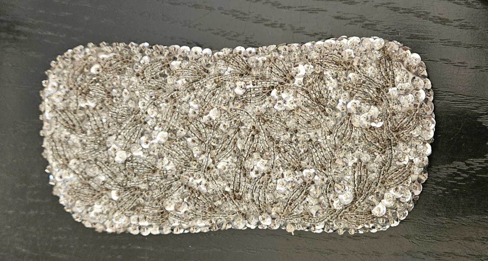 1950's Small Rectangular Beaded and Sequined Glas… - image 2