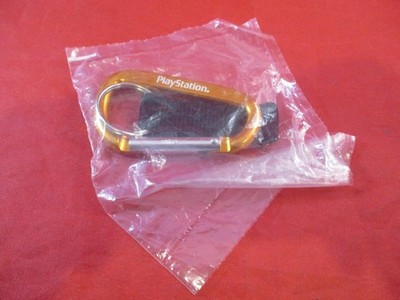 Playstation Console System Employee Promotional Orange Carabiner Keychain *NEW*