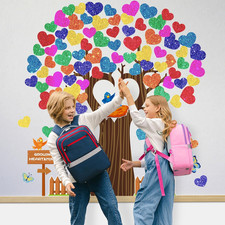 Classroom Tree Bulletin Board Decorations Set Swaying Heart Tree with Heart S...