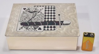 alte ZIGARETTENSCHATULLE Holz Metall Deko Box Aufbewahrung Kiste Zigarre vintage