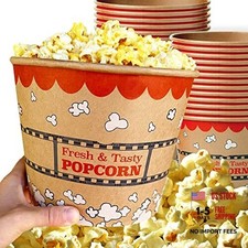 85 oz 25-pack Kraft Popcorn Buckets - Large Popcorn 85 Ounce Pack of 25