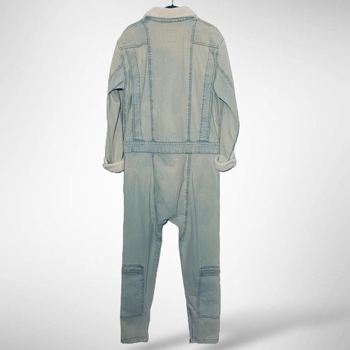 Mono para Hombres Jonny Cota Talla M Azul Ropa de Calle Denim Entrepierna Caída Jean Sherpa - Imagen 2 de 10