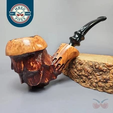 Nording Spruce Cone Partially Rusticated Freehand Estate Briar Pipe, Unsmoked