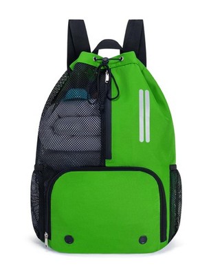 Swim Bag Mesh Drawstring Backpack with Shoe Compartment & Wet Pocket Waterpro...
