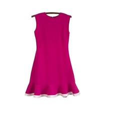 Victoria Beckham for Target Womens Hot Pink Sleeveless Ruffle Hem Dress Size XS