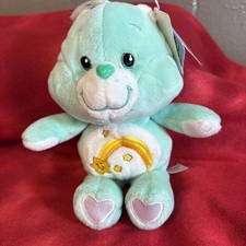 Care Bear Wish Bear 8" Green Teal Plush 2002 W/Tags