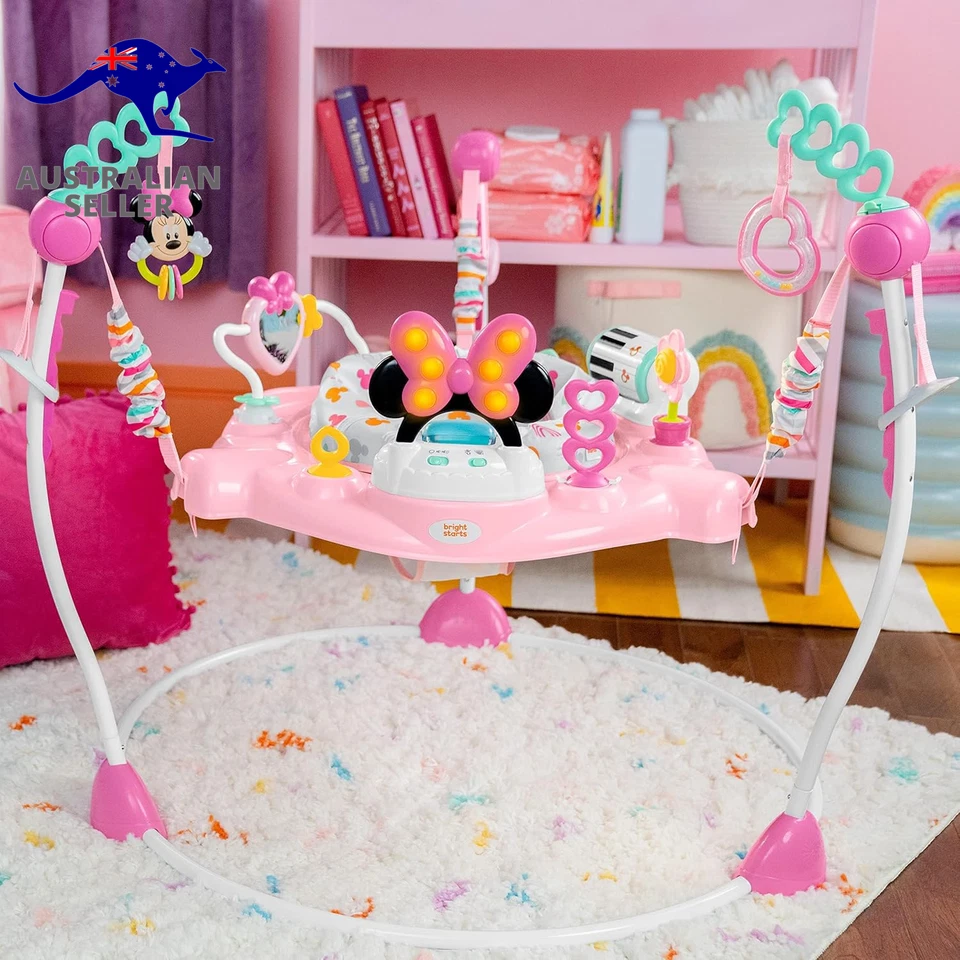 Disney Baby Minnie Mouse Forever Besties Baby Activity Center Jumper with 10 Toy - image 2 of 4