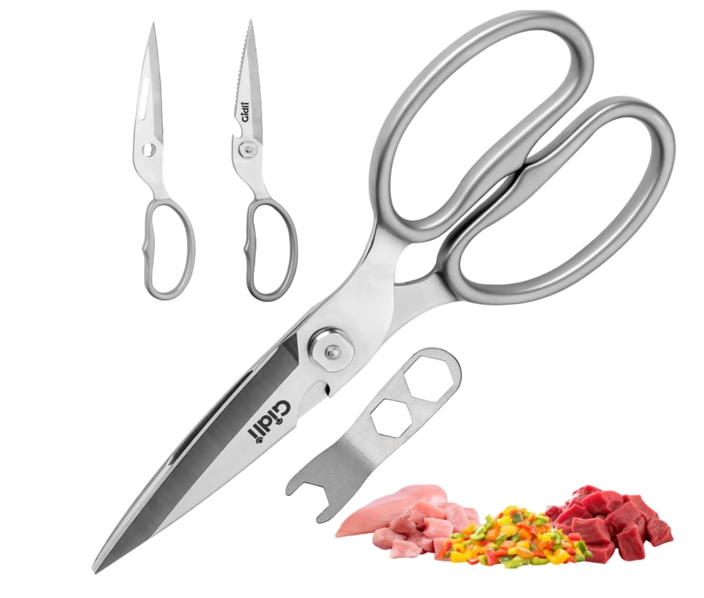 Premium Kitchen Scissors by Gidli – Heavy Duty All-Purpose Stainless Steel
Opens in a new window or