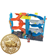 Hot Wheels City Toy Car Track Set Transforming Race Tower Single To Dual-Mode