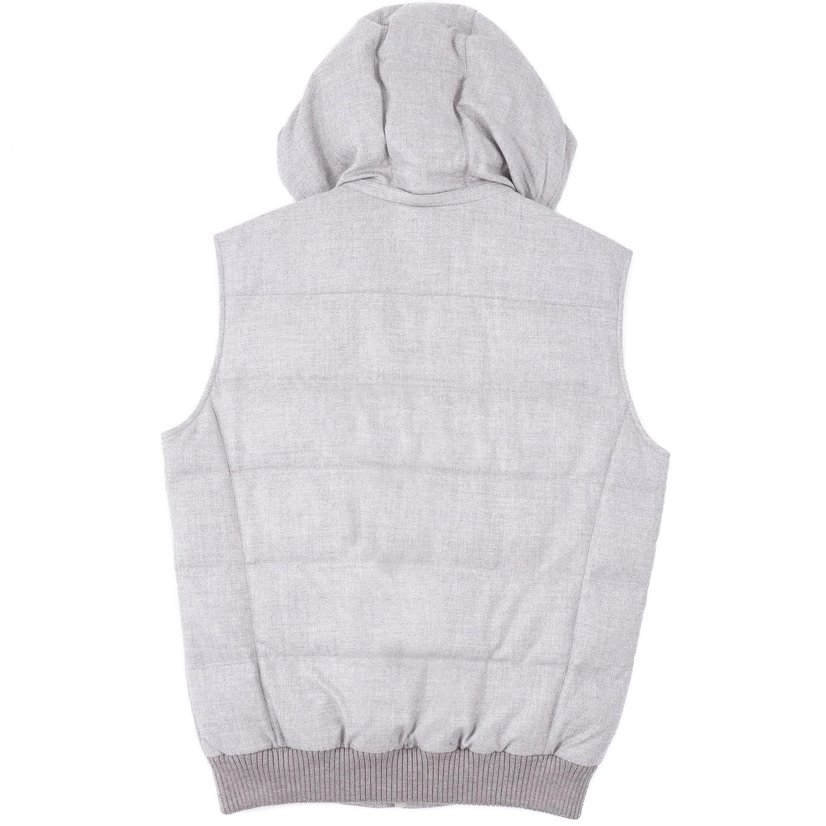 Enrico Mandelli Soft Flannel Wool-Cashmere Down Vest with Hood M (Eu50) NWT image 4