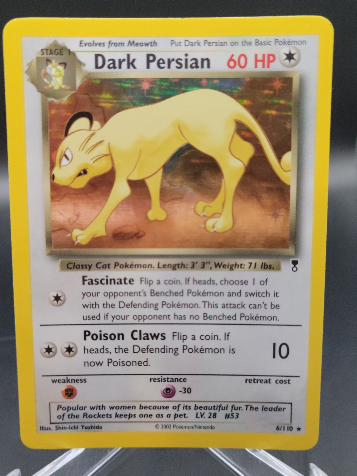 Dark Persian Pokémon Legendary Collection 6/110 Holo Rare VLP