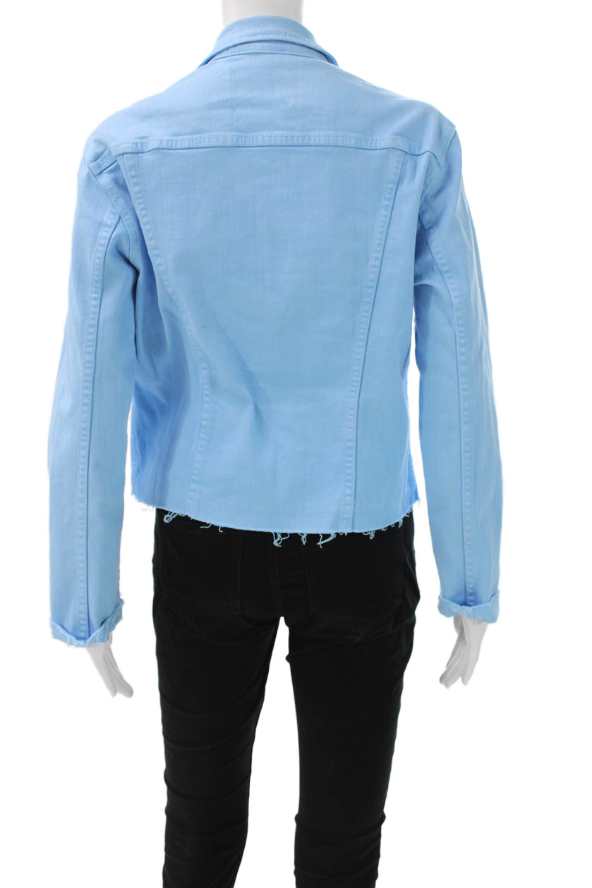 L'Agence Womens Blue Basic Jacket Button Long Sle… - image 3