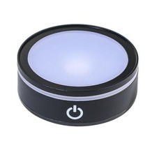 LED Light Base for Glass Art 3.1 Inch Crystal Display Stand USB Powered Round-A
