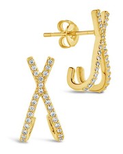 Katie CZ Cross Stud Earrings