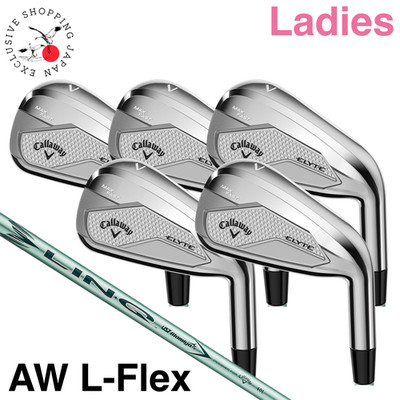 Callaway Ladies ELYTE MAX FAST Iron Wedge #7-sw 5p Set L-Flex LIN-Q GREEN 40 New