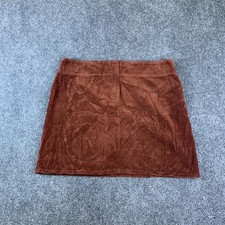 J.Crew Mini Corduroy Skirt Womens 8 Brown Cotton Modern Minimizer Pull On Casual