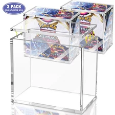 1/3/4PCS Pokemon Booster Box Acrylic Case Magnetic Protective Display Case