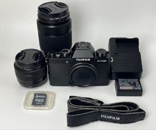 FUJIFILM X-T100 Double Zoom Lens Kit 24MP APS-C Camera Excellent Condition
