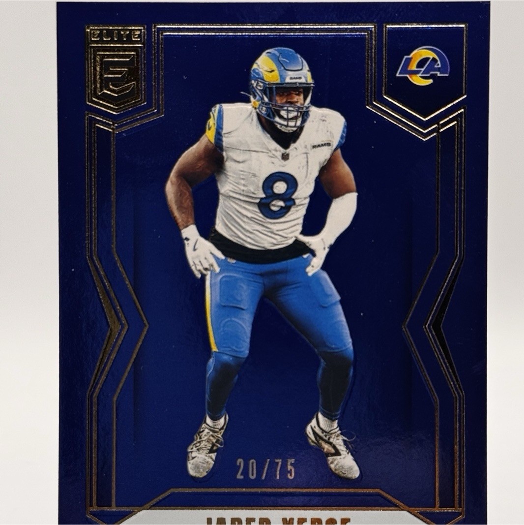 Panini 2025 Donruss Elite Blue Parallel Jared Verse #23 /75 Rams NFL