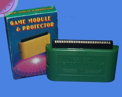 SEGA GENESIS Mega Drive Converter Game Module and Protector Green Adapter in Box