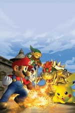 Super Smash Bros Melee Art Console Gamecube Poster print 16"x24" HOME DECOR