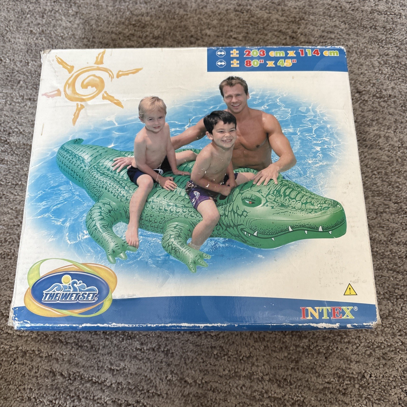 NEW Intex Gator Ride-On 80x45 Inches Inflatable Pool Float 2