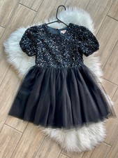 Girls Size 7/8 Black Sequin Cat  Jack Dress