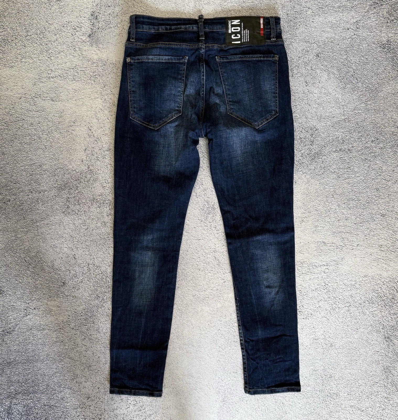 DSQUARED2 x Ibrahimovic Icon Men's Distressed Slim Fit Blue Jeans Italy Size 48