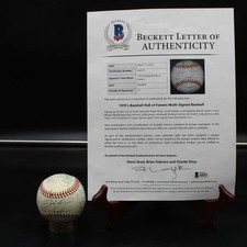 1970's Hall of Famers Multi-Signed Baseball Kiner Appling +15 Beckett AZ474