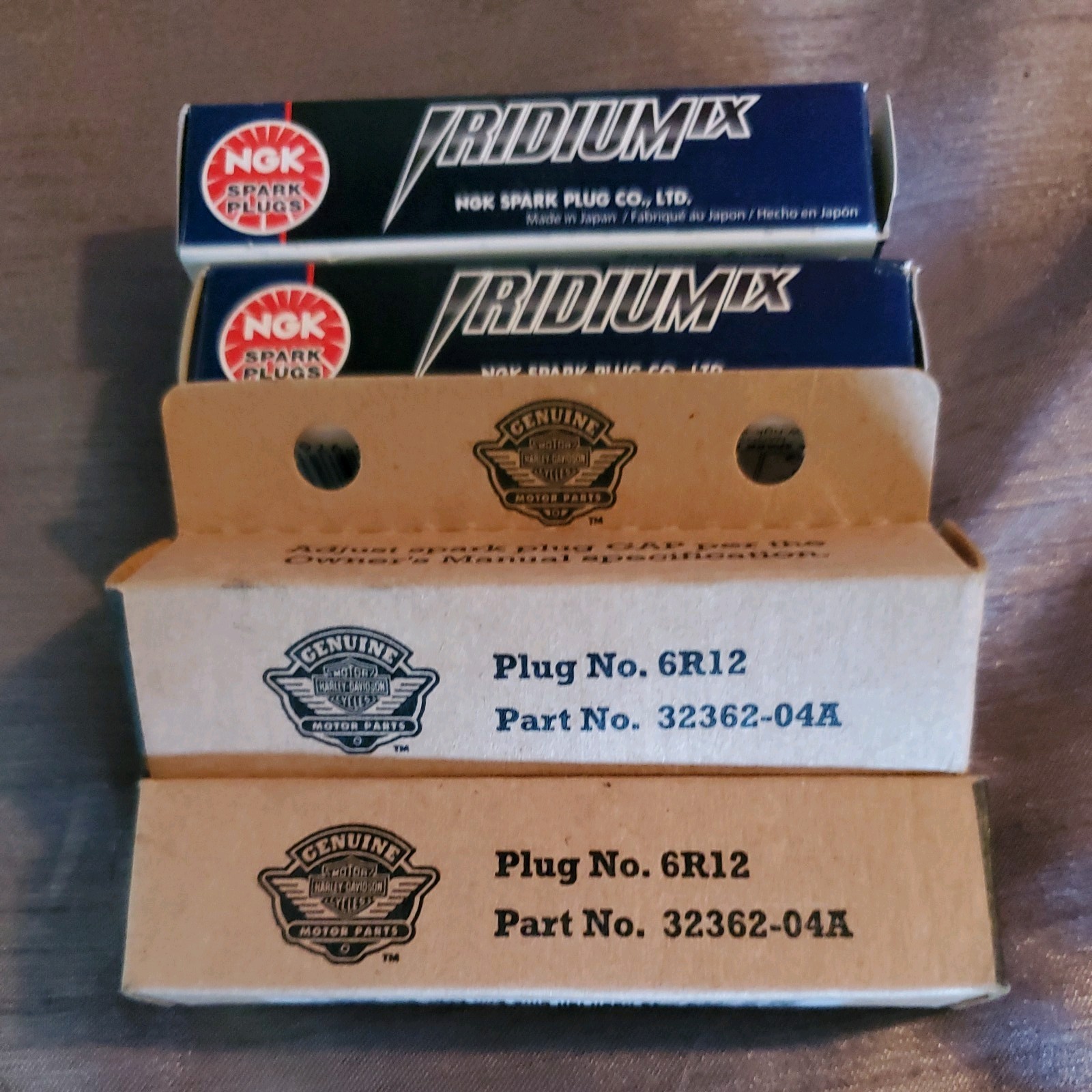 2 Harley-Davidson OEM  2 Iridium IX NGK Spark Plugs 6R12 32362-04A TWIN CAM