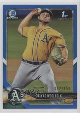 2018 Bowman Draft Chrome Blue Refractor 42/150 Dallas Woolfolk #BDC-127 0b5