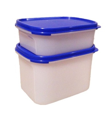 Tupperware Black seal Modular Mates Mini Rectangular Rectangle Container Set New