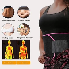 Men Women Premium Waist Cincher Sweat Belt Sport Body Shaper Abdomen Fat Burner